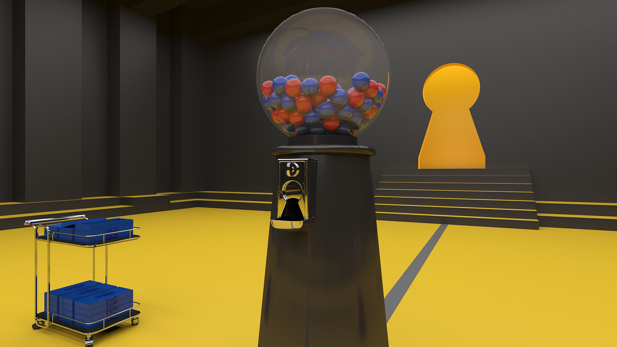 Squid Game season 3 Maze gashapon game draw lots scene  3D model_5