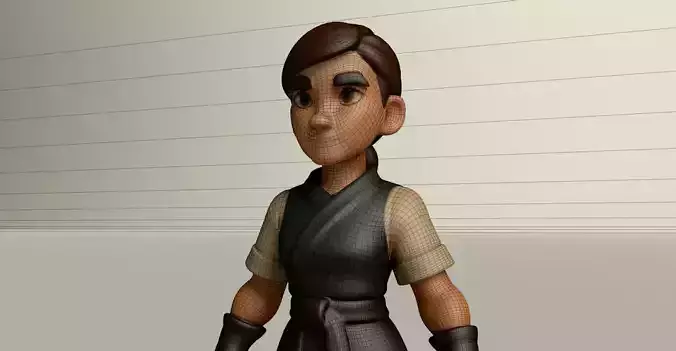 Stylized Game Ready Human Character Rigged named Vera