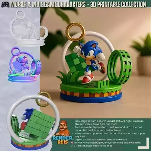 Sonic Diorama  3D Printable Statue