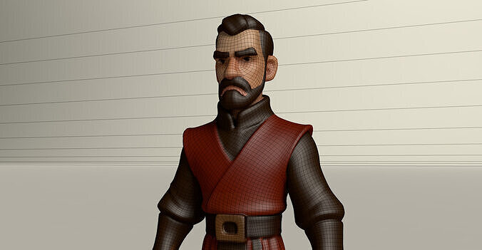 Stylized Game Ready Human Character Rigged named Via Low-poly 3D model