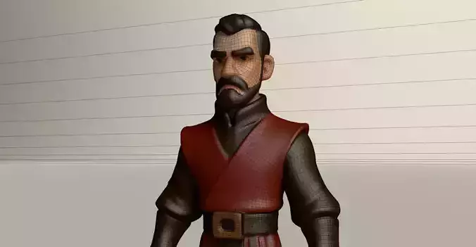 Stylized Game Ready Human Character Rigged named Via