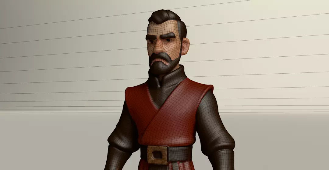 Stylized Game Ready Human Character Rigged named Via Low-poly 3D model