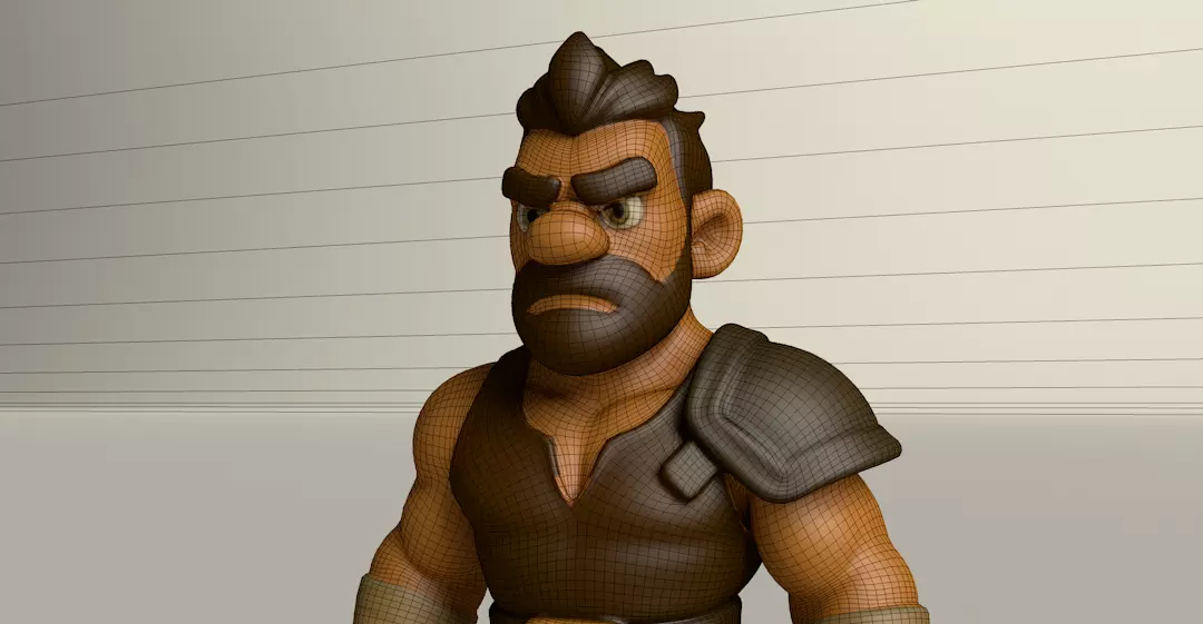 Stylized Game Ready Human Character Rigged named Vivo Low-poly 3D model_0