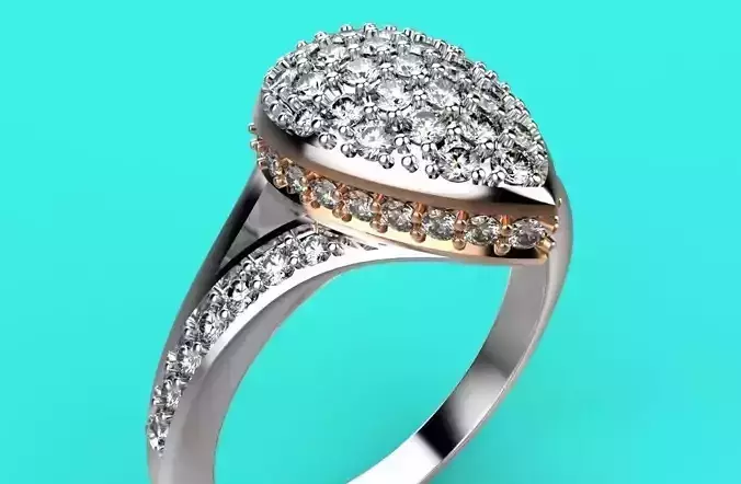 R 160 pear shaped diamond ring