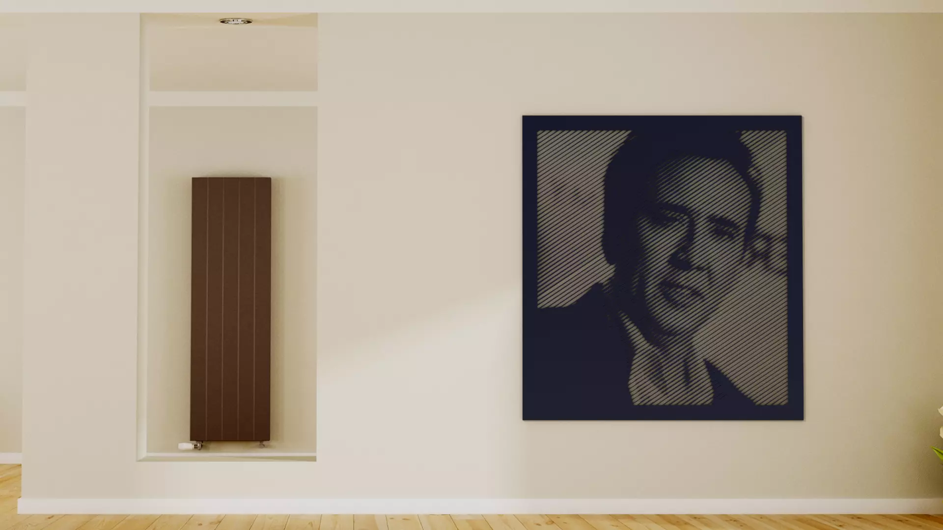 Halftone wall sticker Nicolas Cage 3D print model