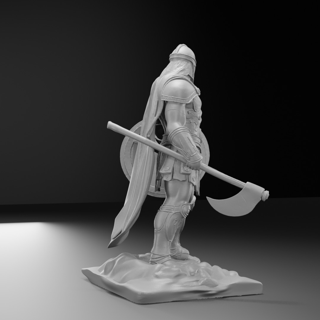 Hoplite Warrior  Single-Part 3D Printable Figure 3D print model_5