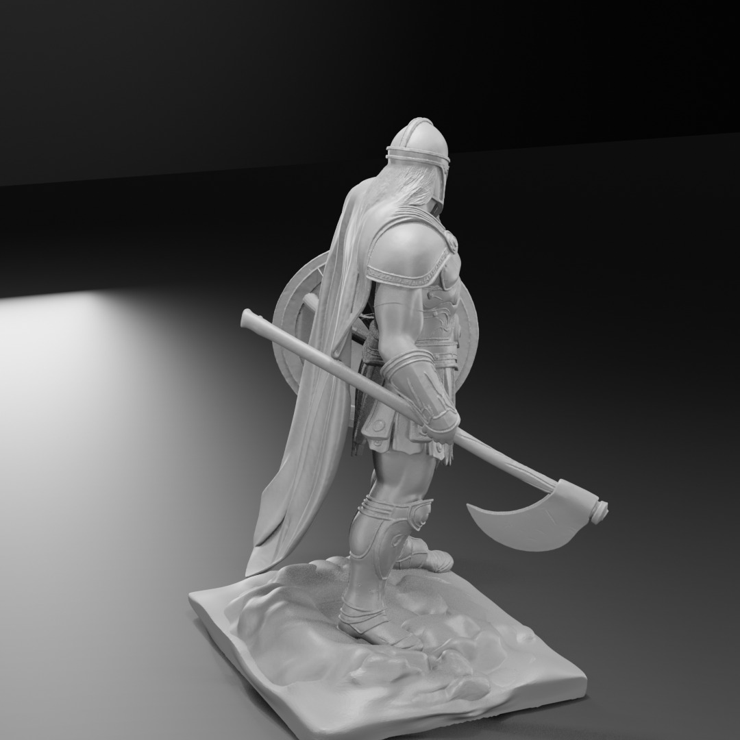Hoplite Warrior  Single-Part 3D Printable Figure 3D print model_14