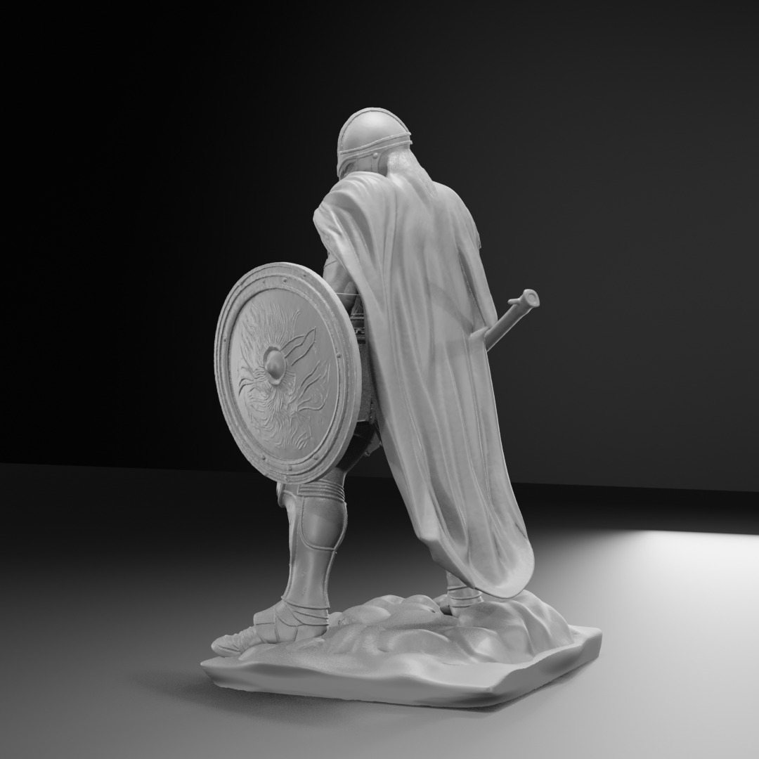Hoplite Warrior  Single-Part 3D Printable Figure 3D print model_3