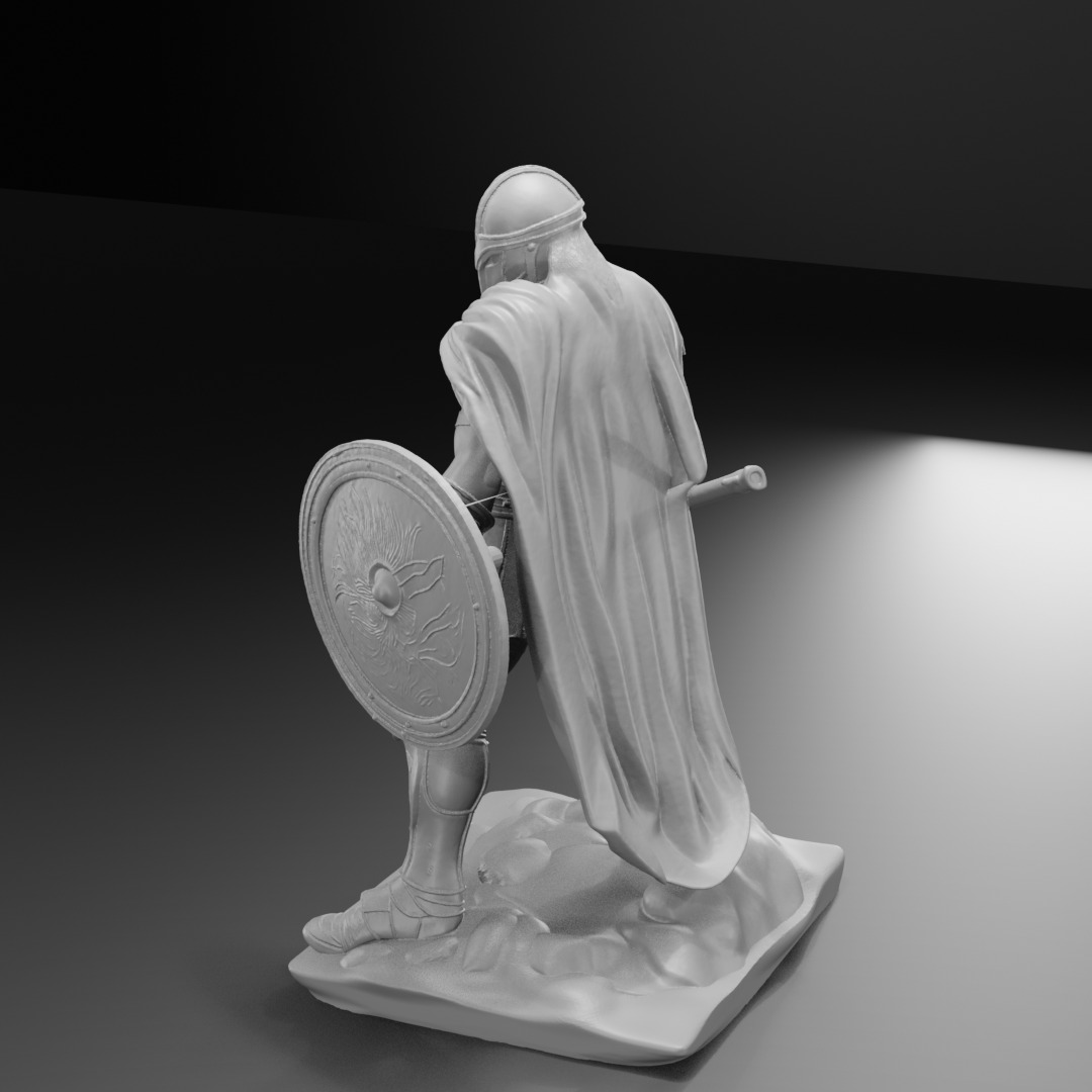 Hoplite Warrior  Single-Part 3D Printable Figure 3D print model_12