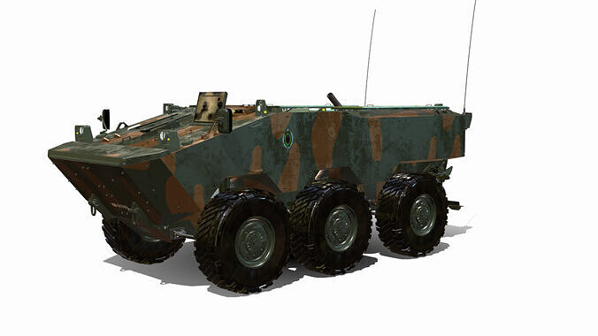 iveco guarani  6x6 morteiro  Low-poly 3D model