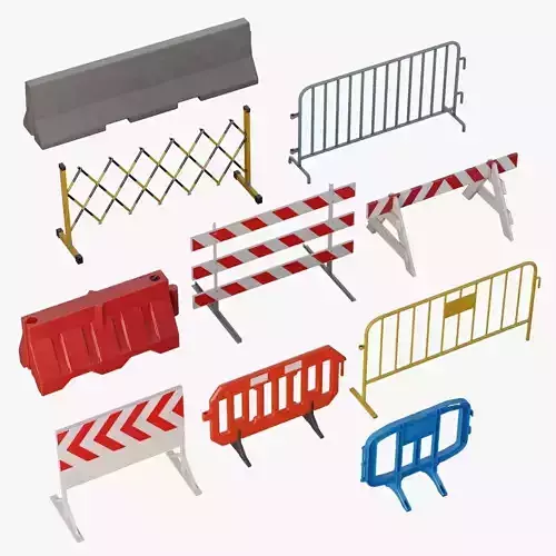 Low Poly Barriers Pack