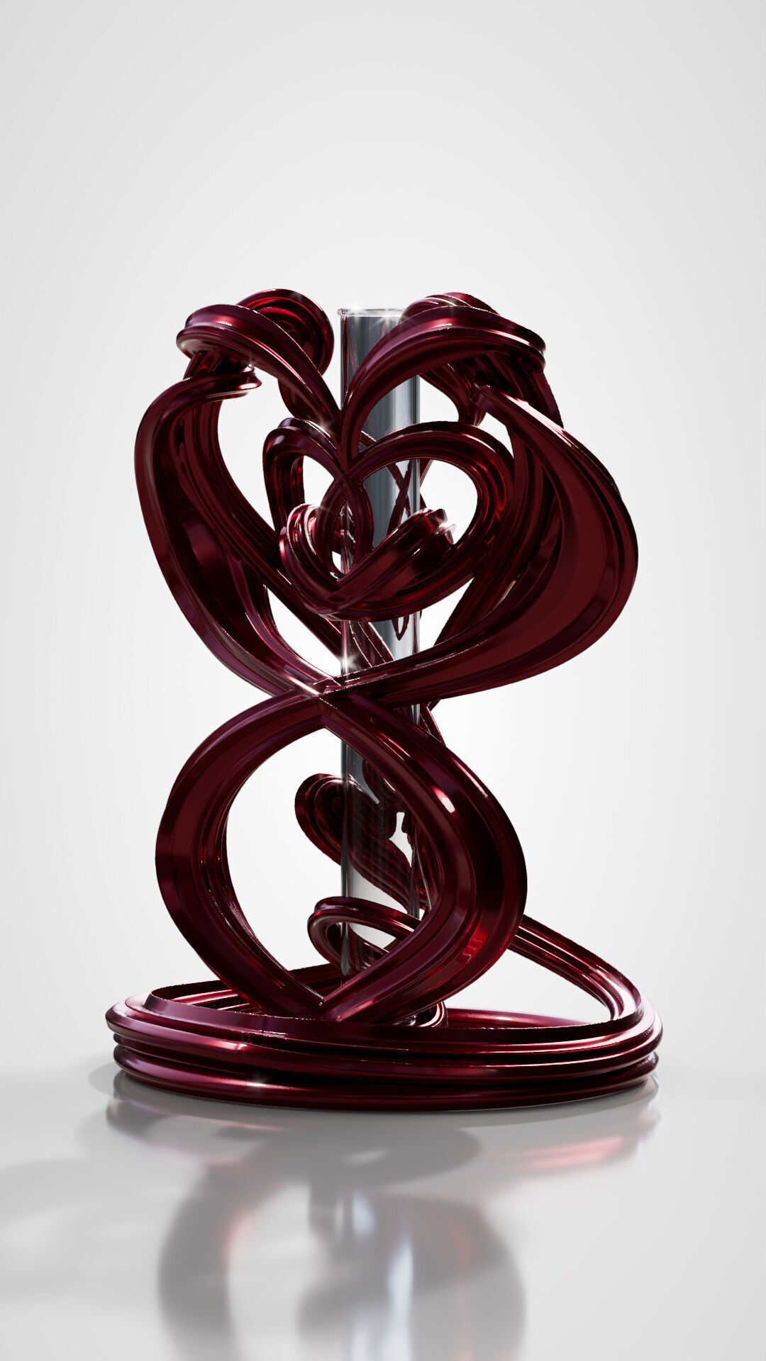 Flame Embrace Vase 3D Printable Sculptural Vessel 3D print model_26