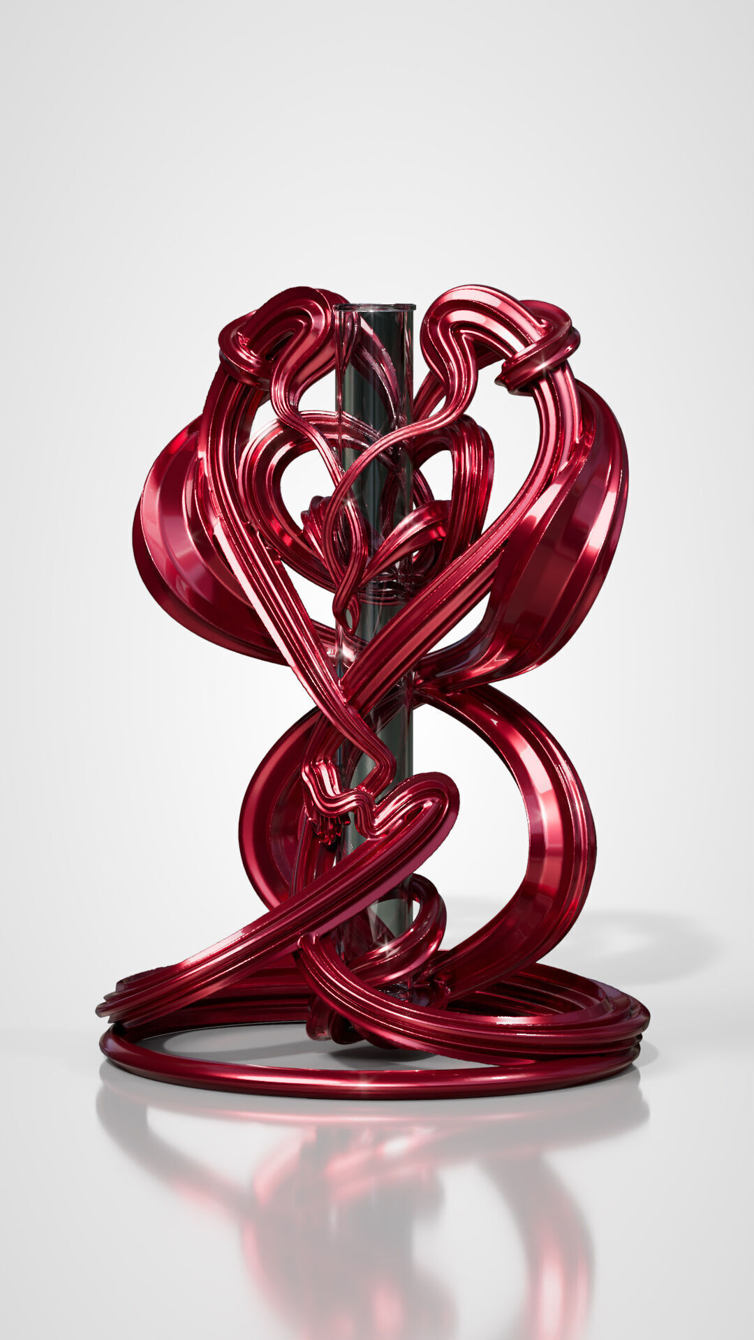 Flame Embrace Vase 3D Printable Sculptural Vessel 3D print model_10