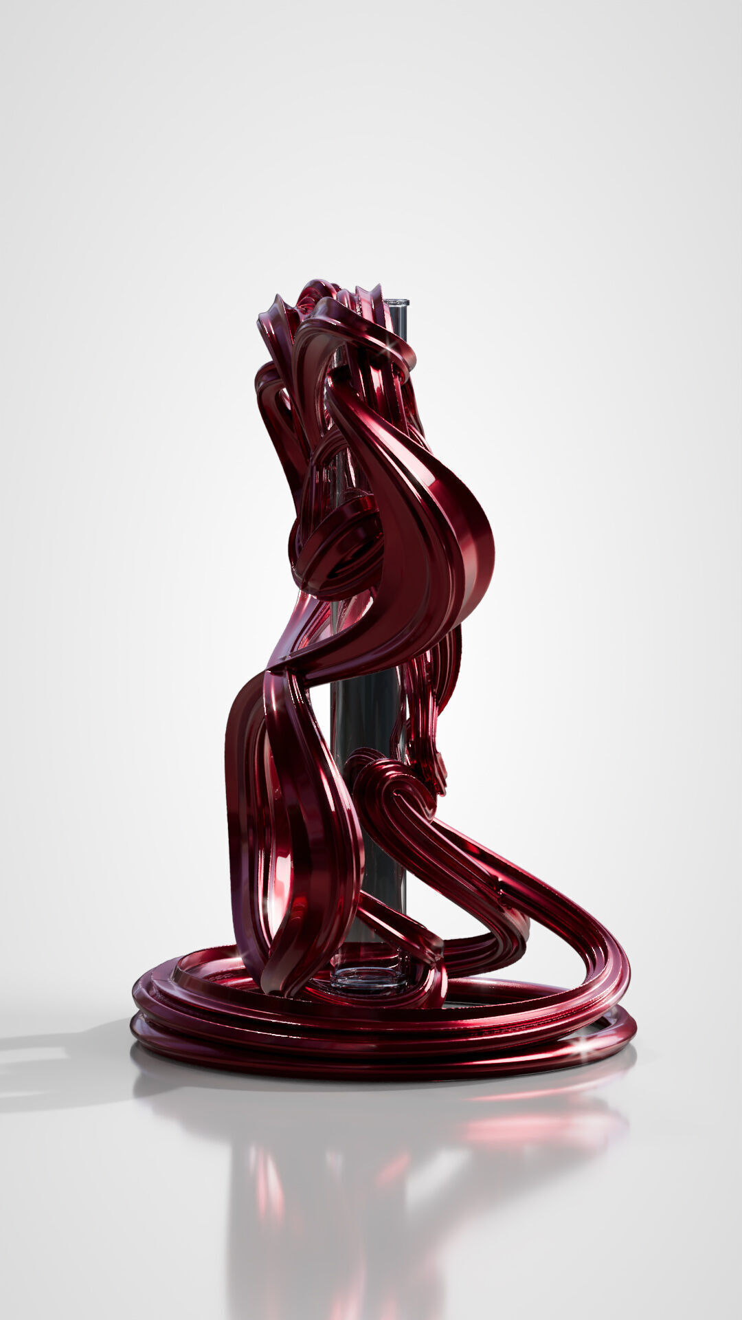 Flame Embrace Vase 3D Printable Sculptural Vessel 3D print model_30