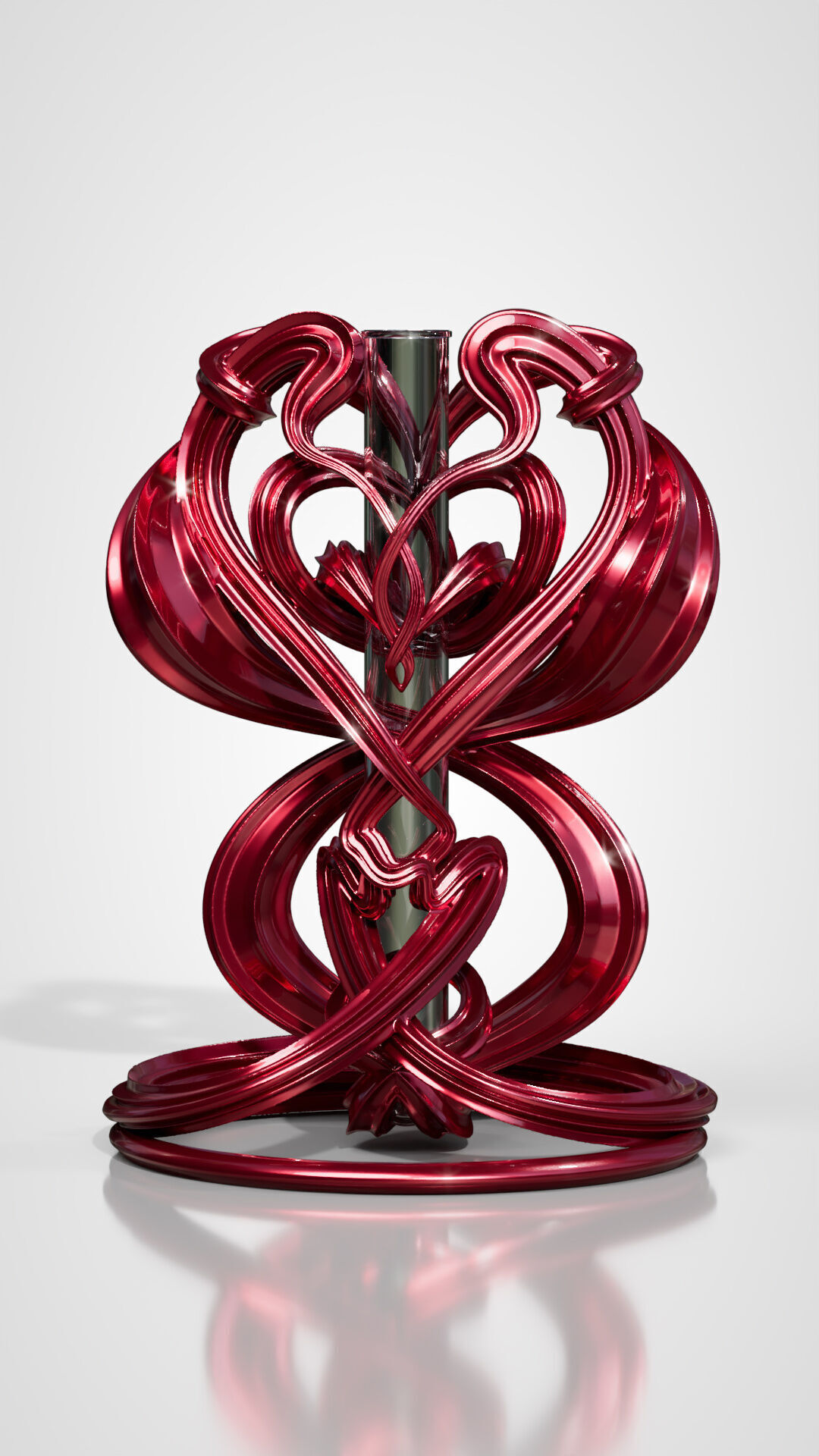 Flame Embrace Vase 3D Printable Sculptural Vessel 3D print model_8