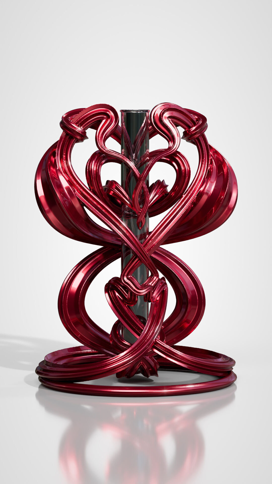 Flame Embrace Vase 3D Printable Sculptural Vessel 3D print model_38