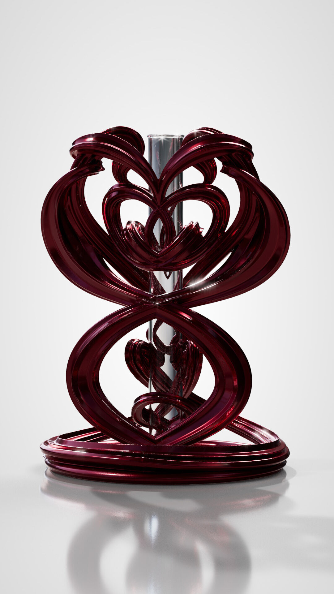 Flame Embrace Vase 3D Printable Sculptural Vessel 3D print model_24