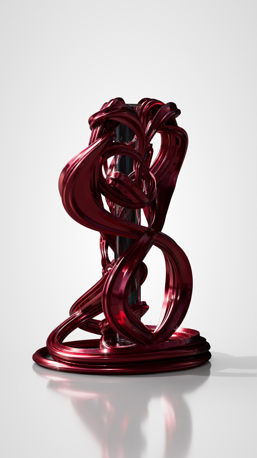 Flame Embrace Vase 3D Printable Sculptural Vessel 3D print model_18
