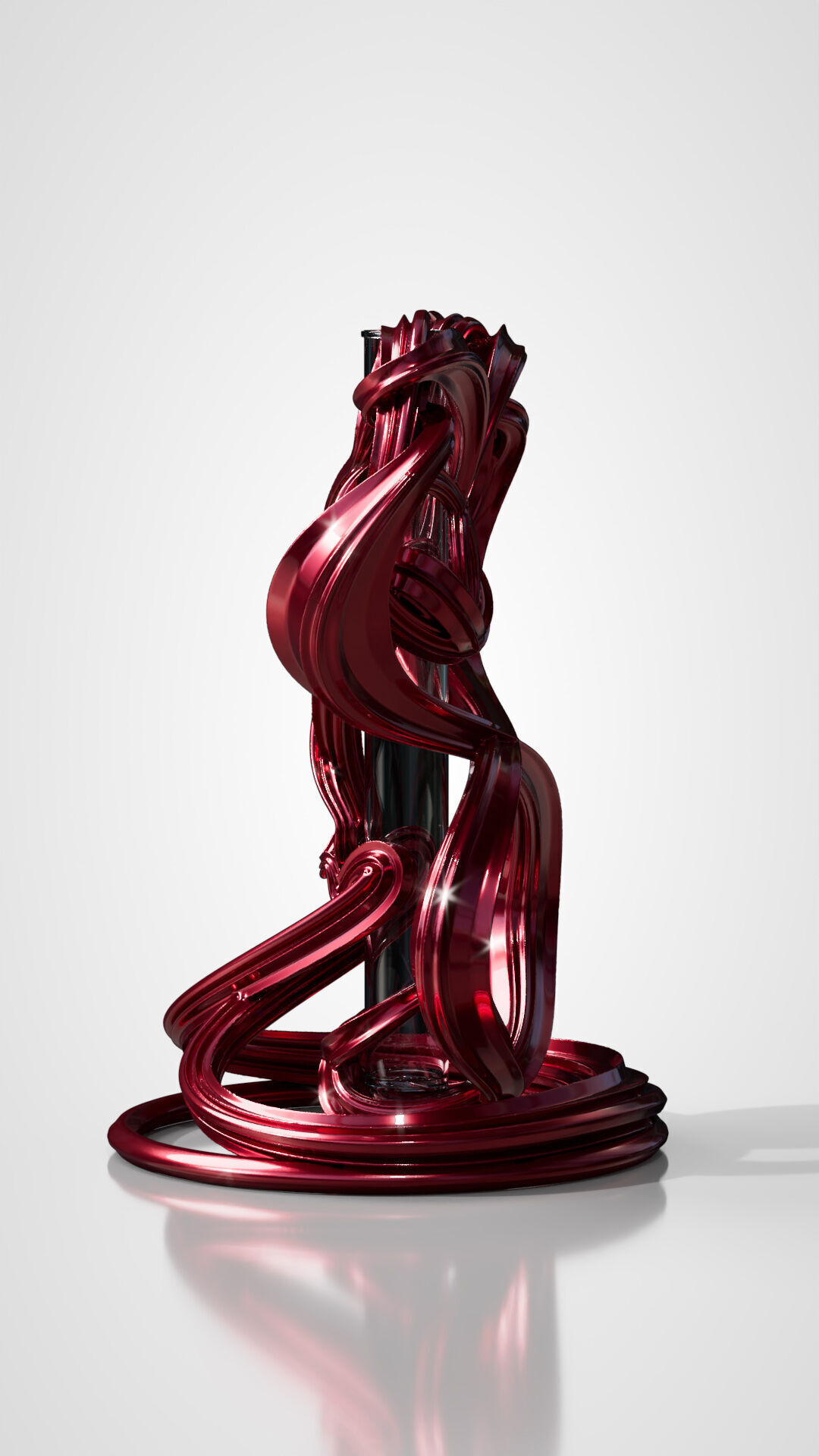 Flame Embrace Vase 3D Printable Sculptural Vessel 3D print model_16