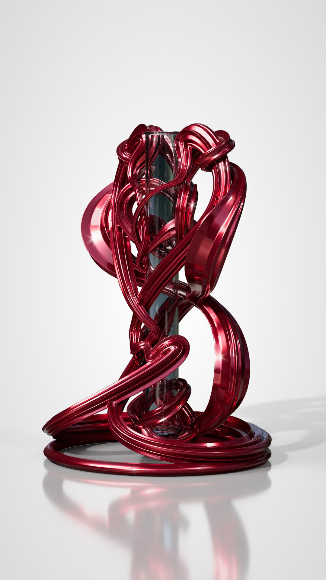 Flame Embrace Vase 3D Printable Sculptural Vessel 3D print model_12