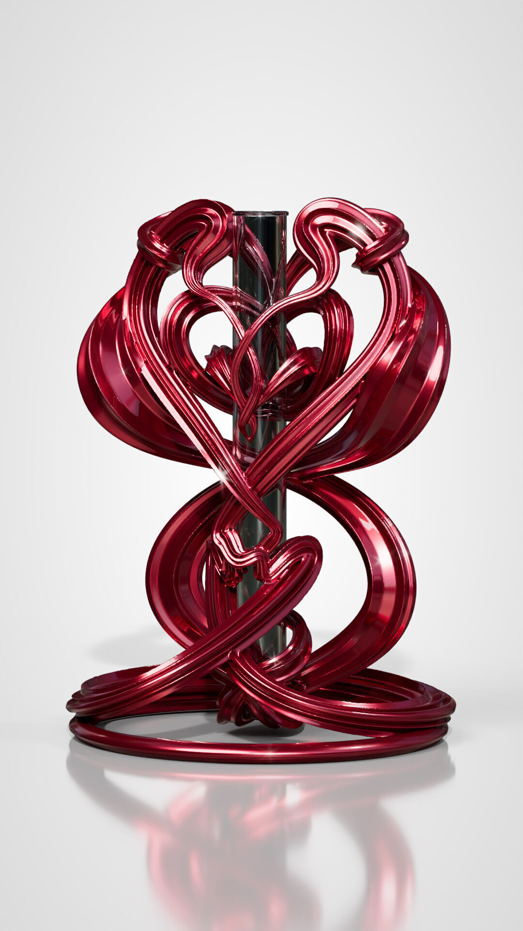 Flame Embrace Vase 3D Printable Sculptural Vessel 3D print model_9
