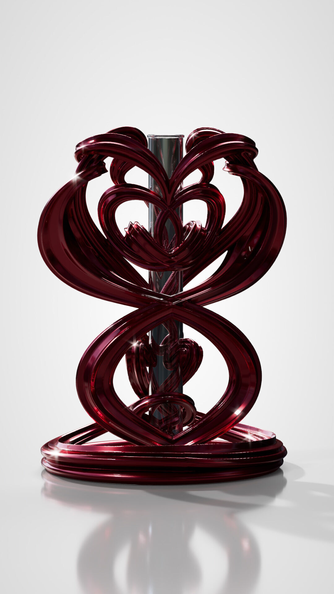 Flame Embrace Vase 3D Printable Sculptural Vessel 3D print model_22