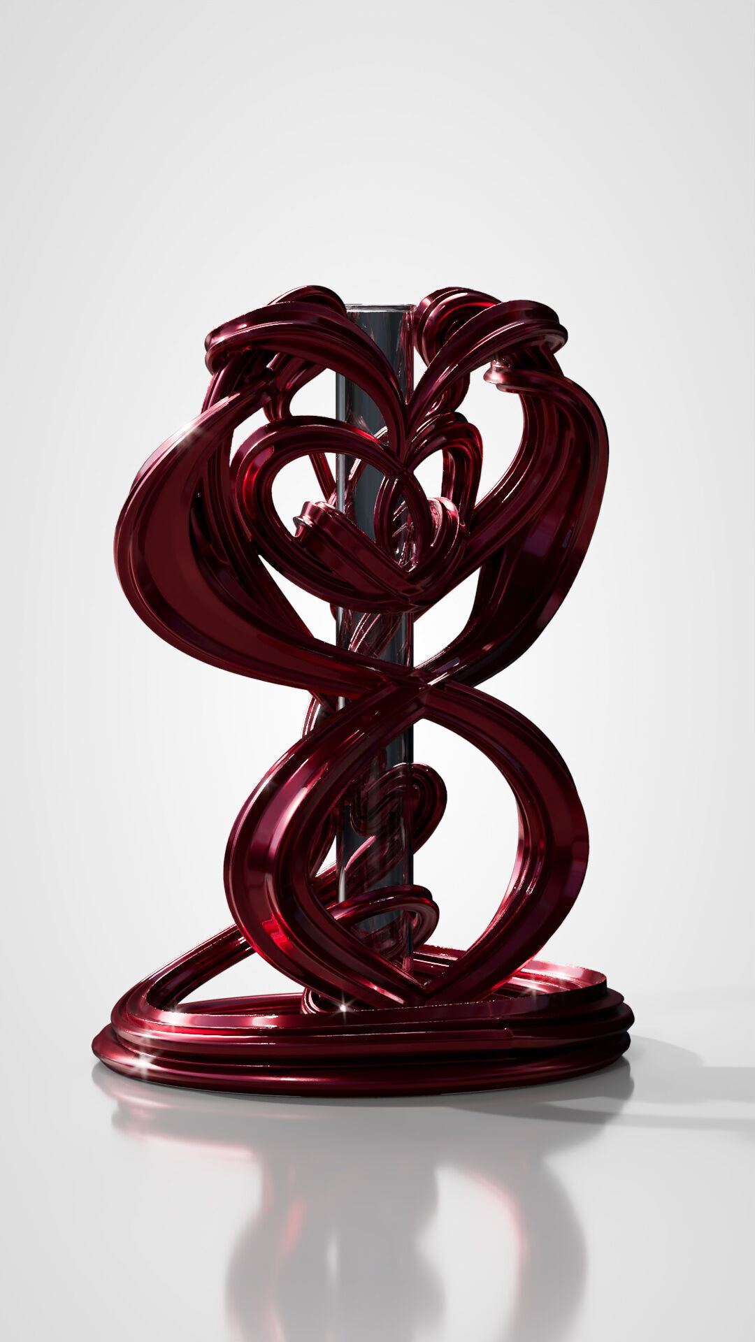 Flame Embrace Vase 3D Printable Sculptural Vessel 3D print model_20