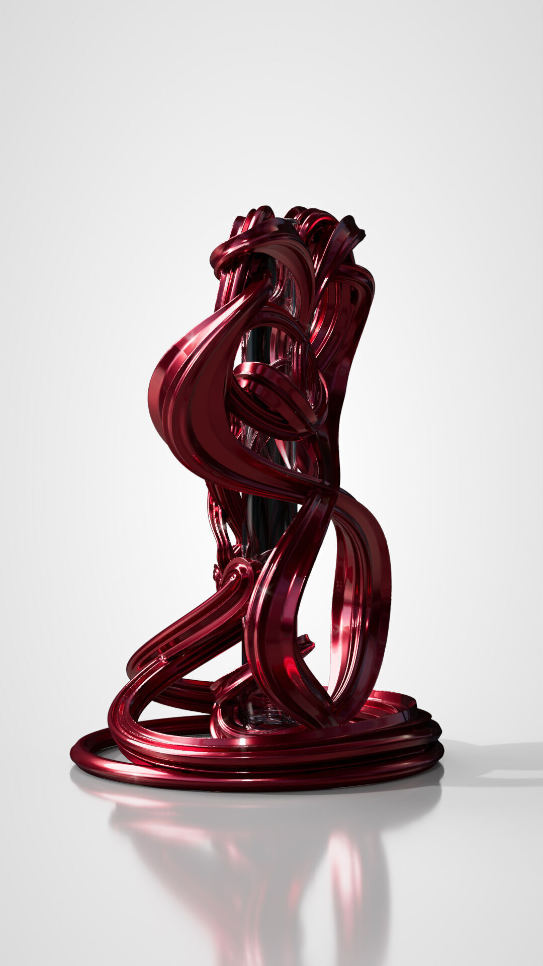 Flame Embrace Vase 3D Printable Sculptural Vessel 3D print model_17