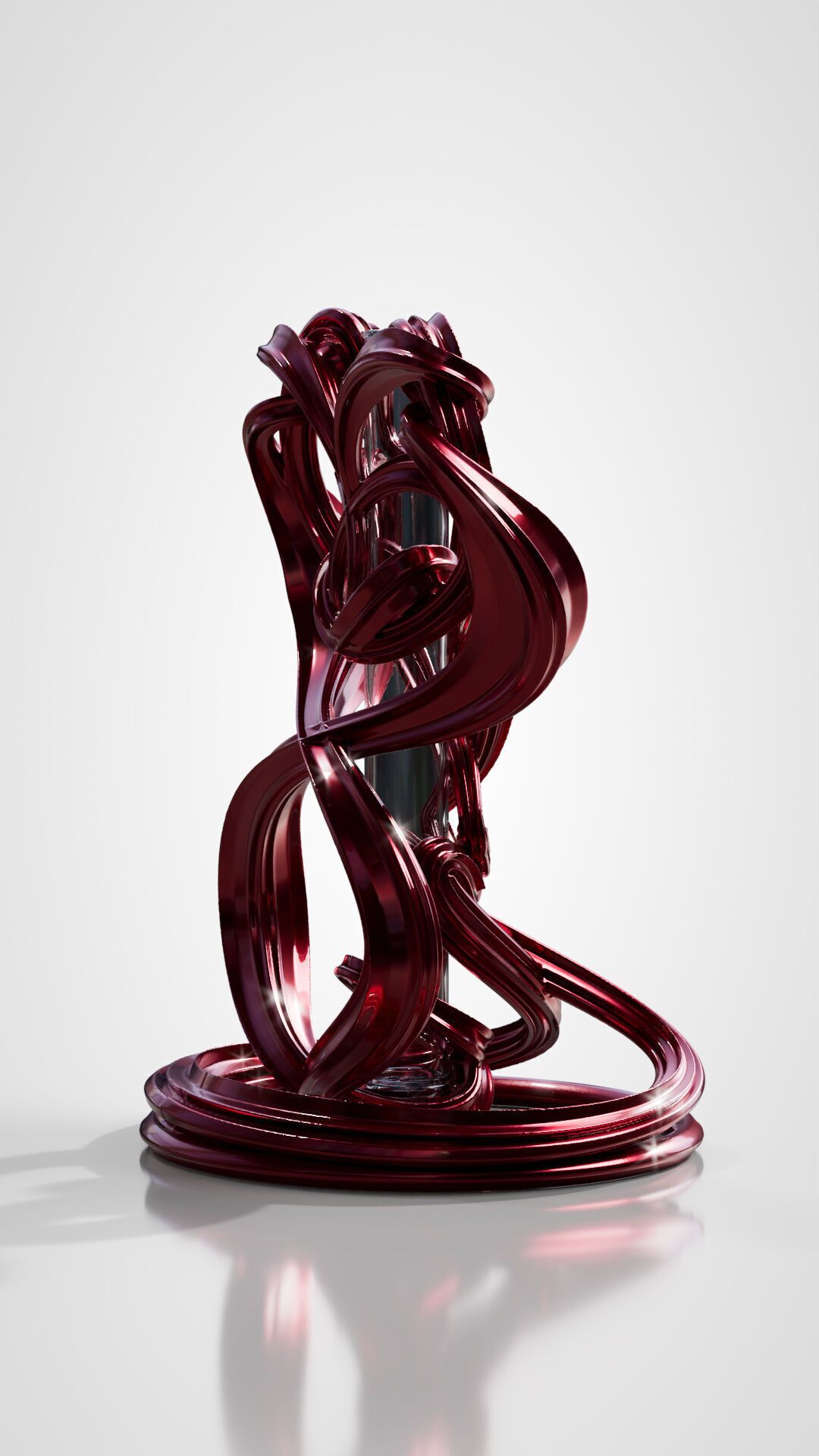 Flame Embrace Vase 3D Printable Sculptural Vessel 3D print model_29