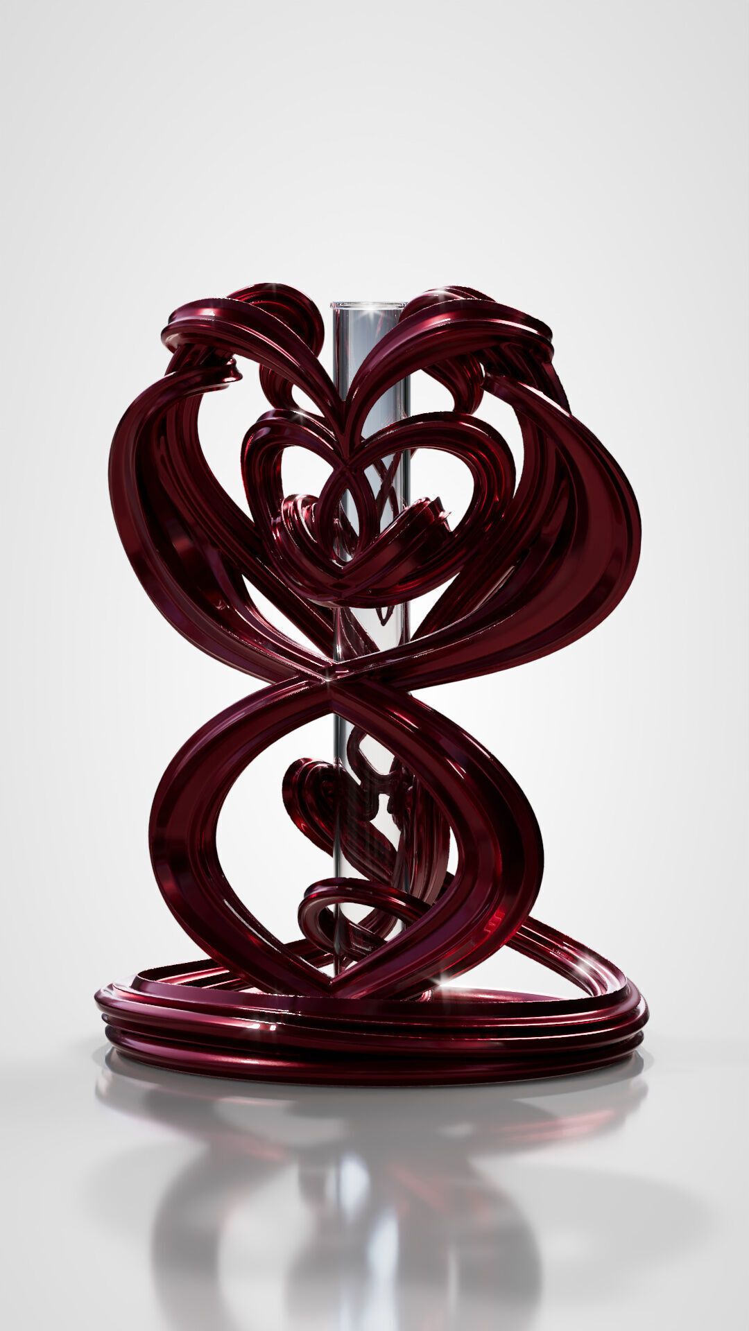 Flame Embrace Vase 3D Printable Sculptural Vessel 3D print model_25