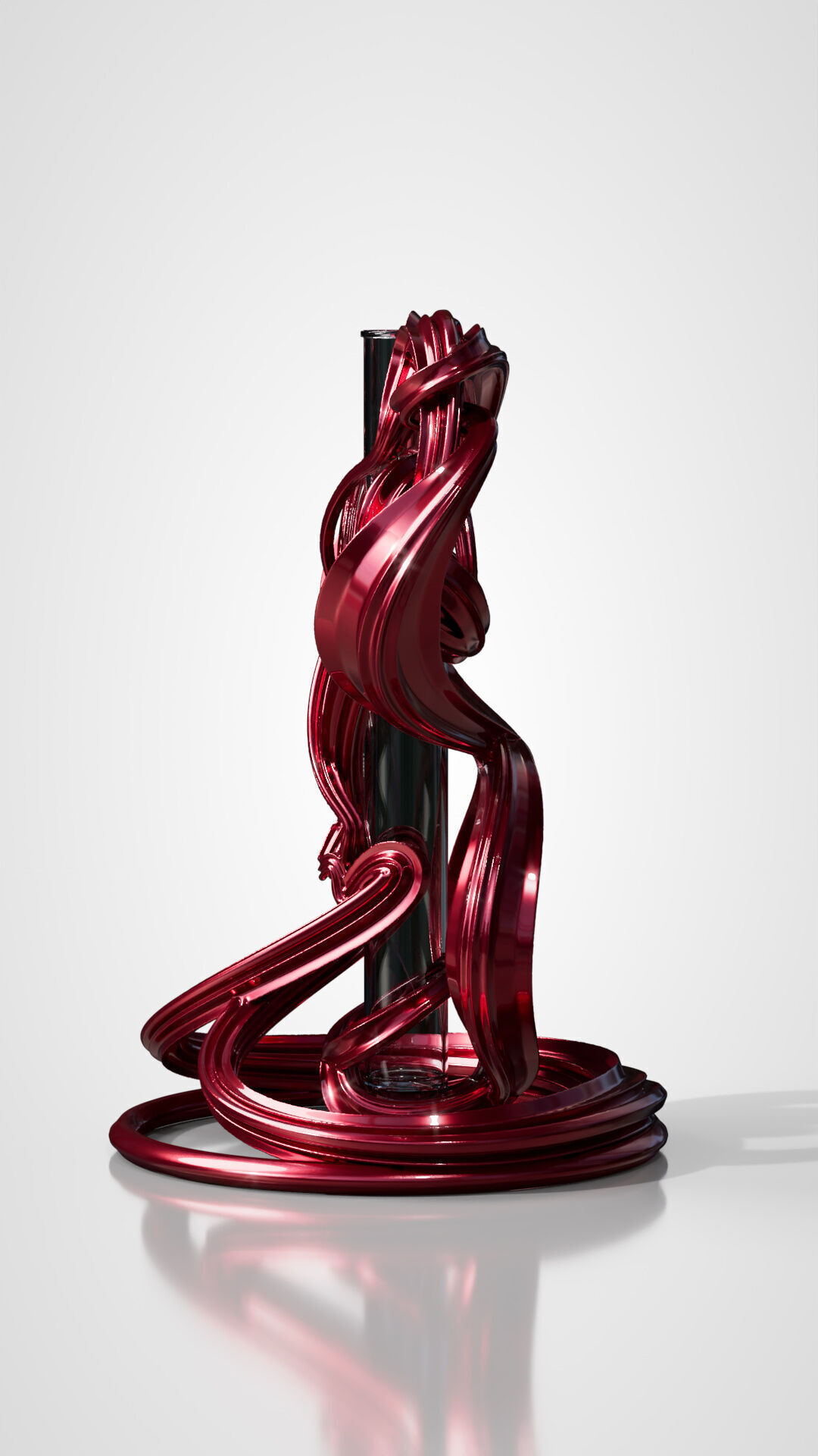 Flame Embrace Vase 3D Printable Sculptural Vessel 3D print model_15