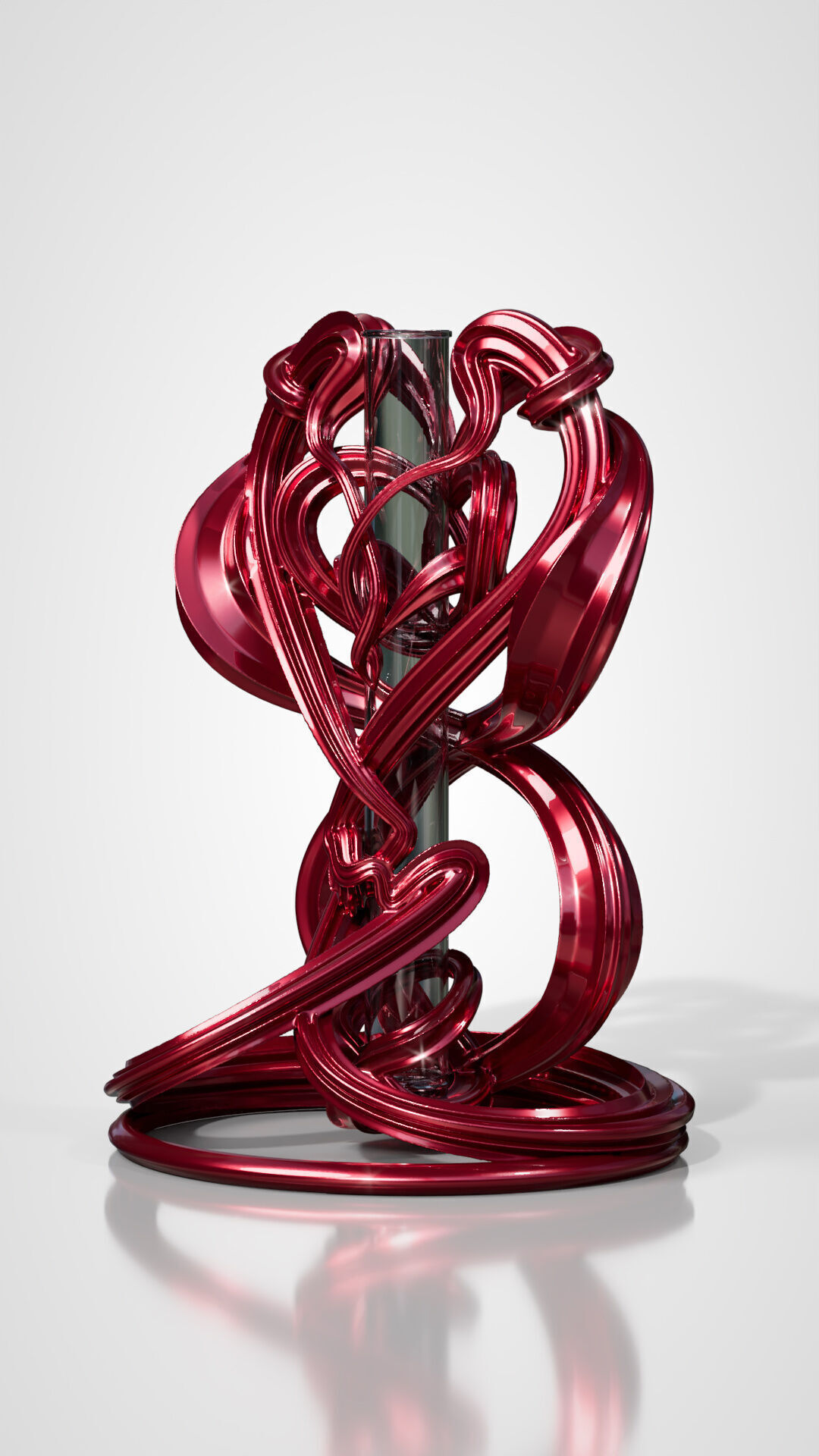 Flame Embrace Vase 3D Printable Sculptural Vessel 3D print model_11