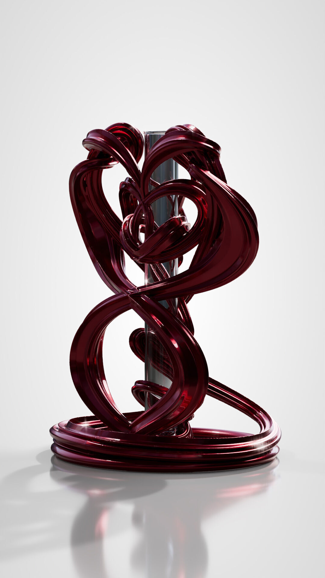 Flame Embrace Vase 3D Printable Sculptural Vessel 3D print model_27