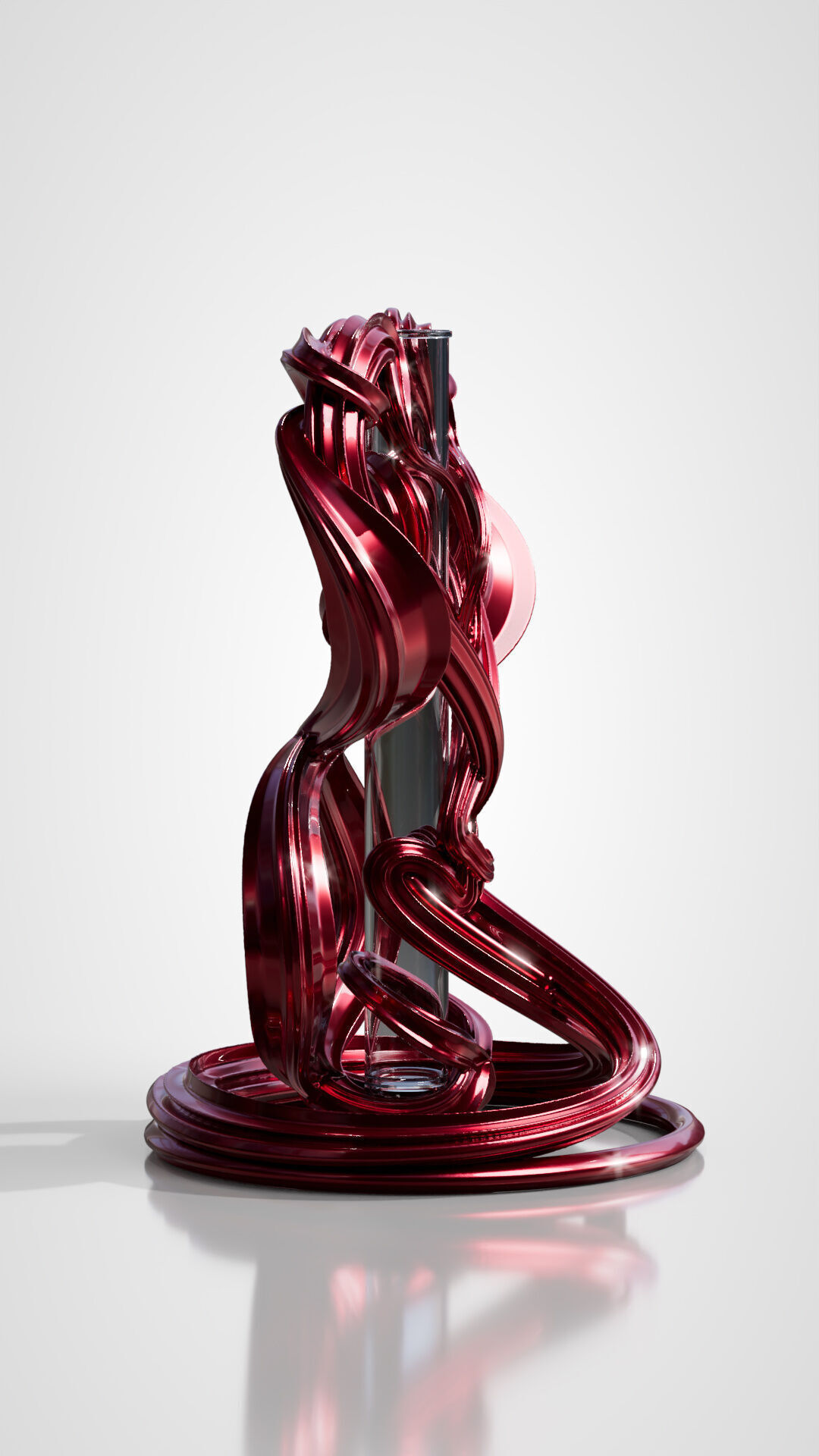 Flame Embrace Vase 3D Printable Sculptural Vessel 3D print model_32