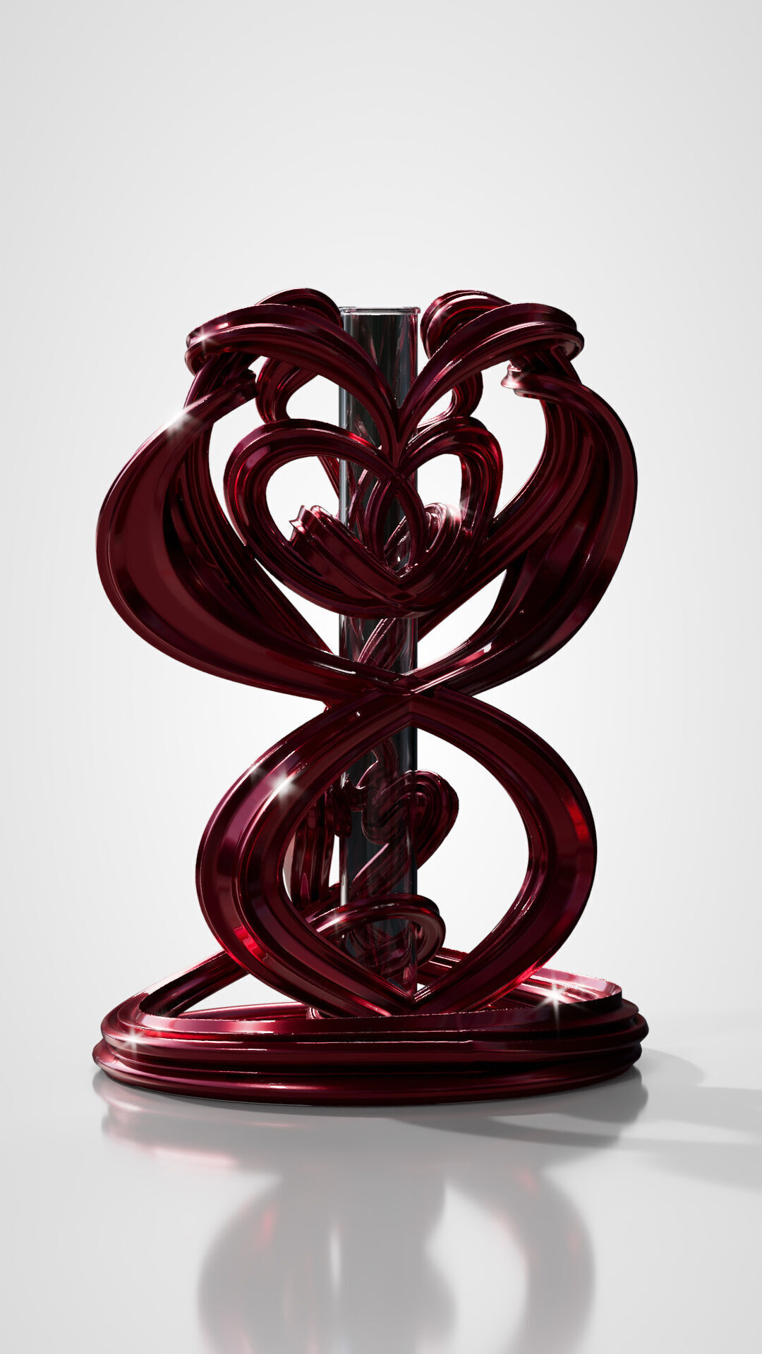 Flame Embrace Vase 3D Printable Sculptural Vessel 3D print model_21