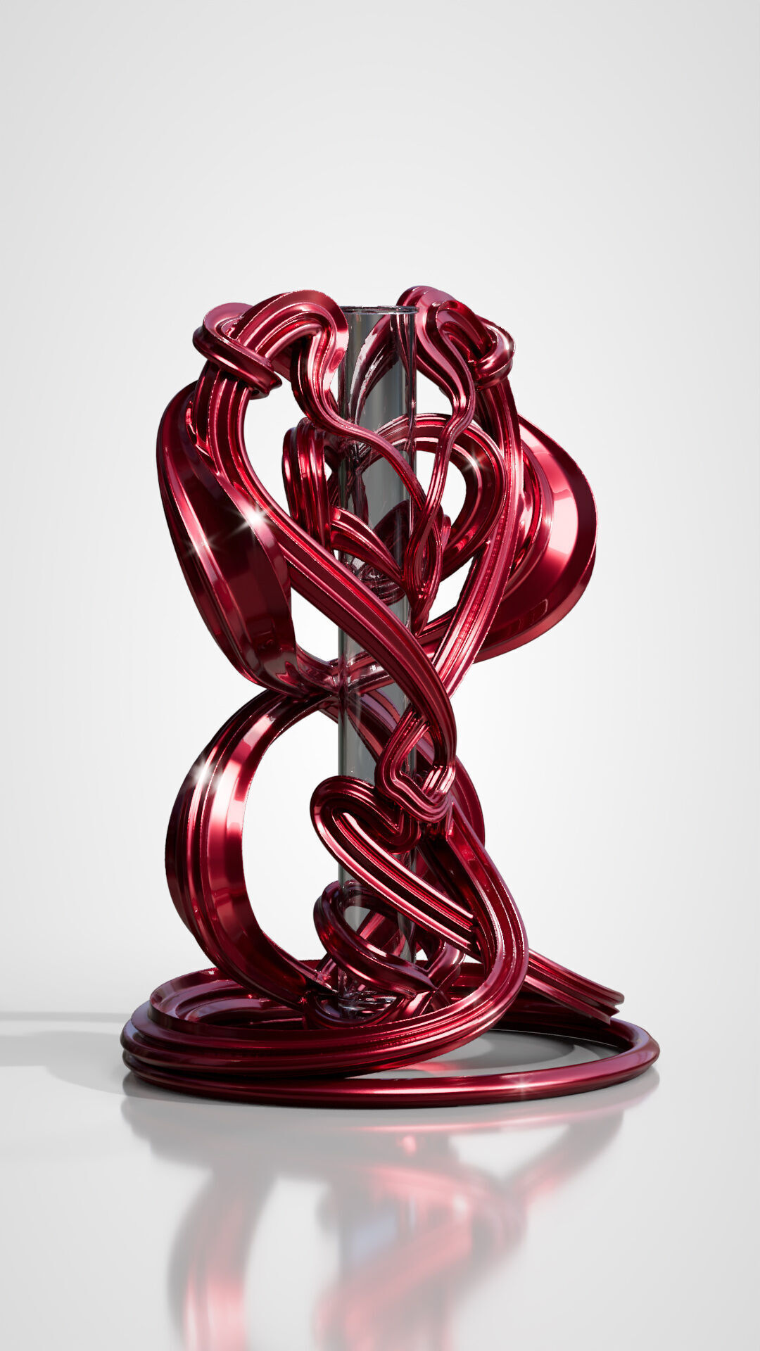 Flame Embrace Vase 3D Printable Sculptural Vessel 3D print model_35