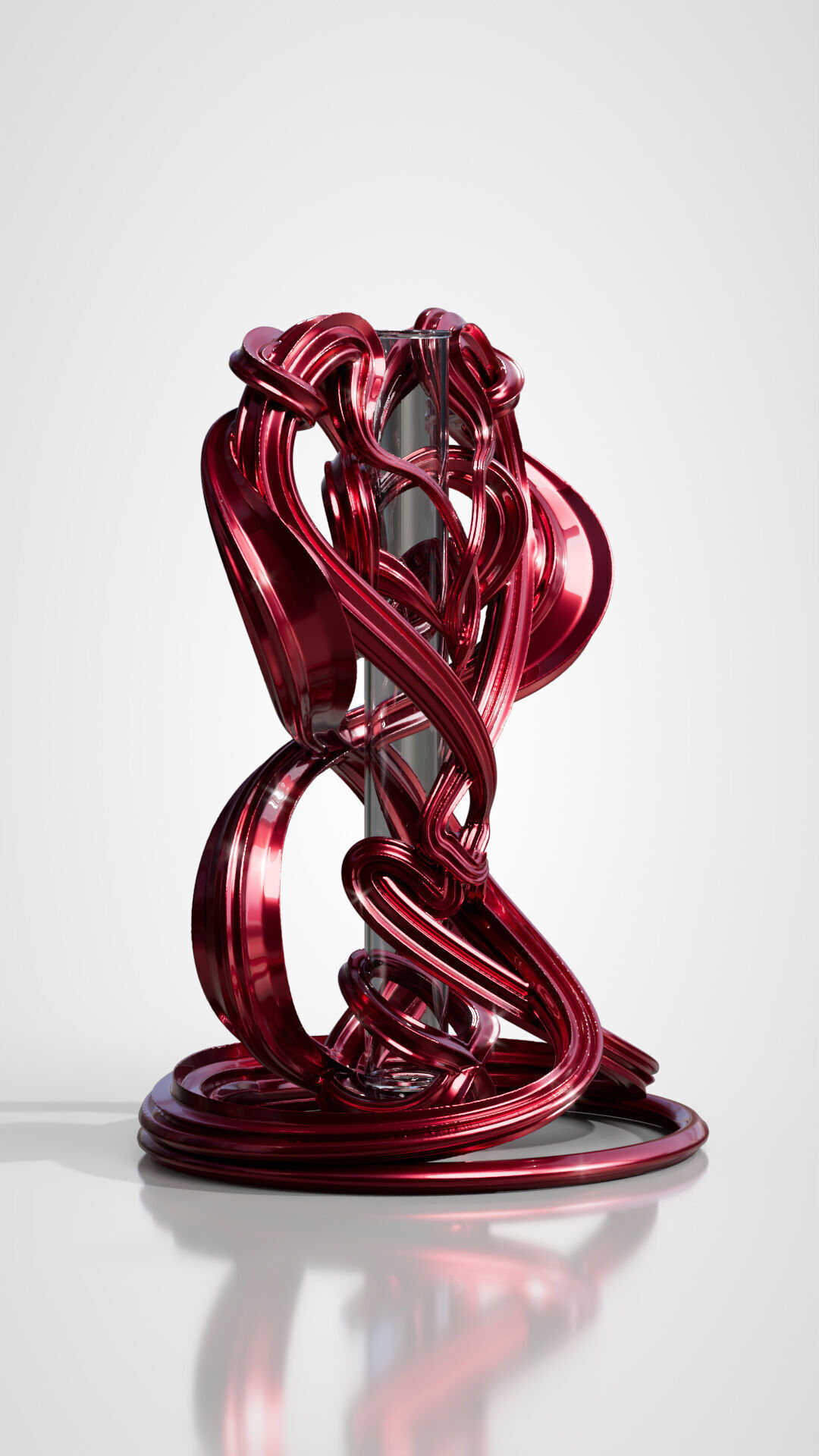Flame Embrace Vase 3D Printable Sculptural Vessel 3D print model_34