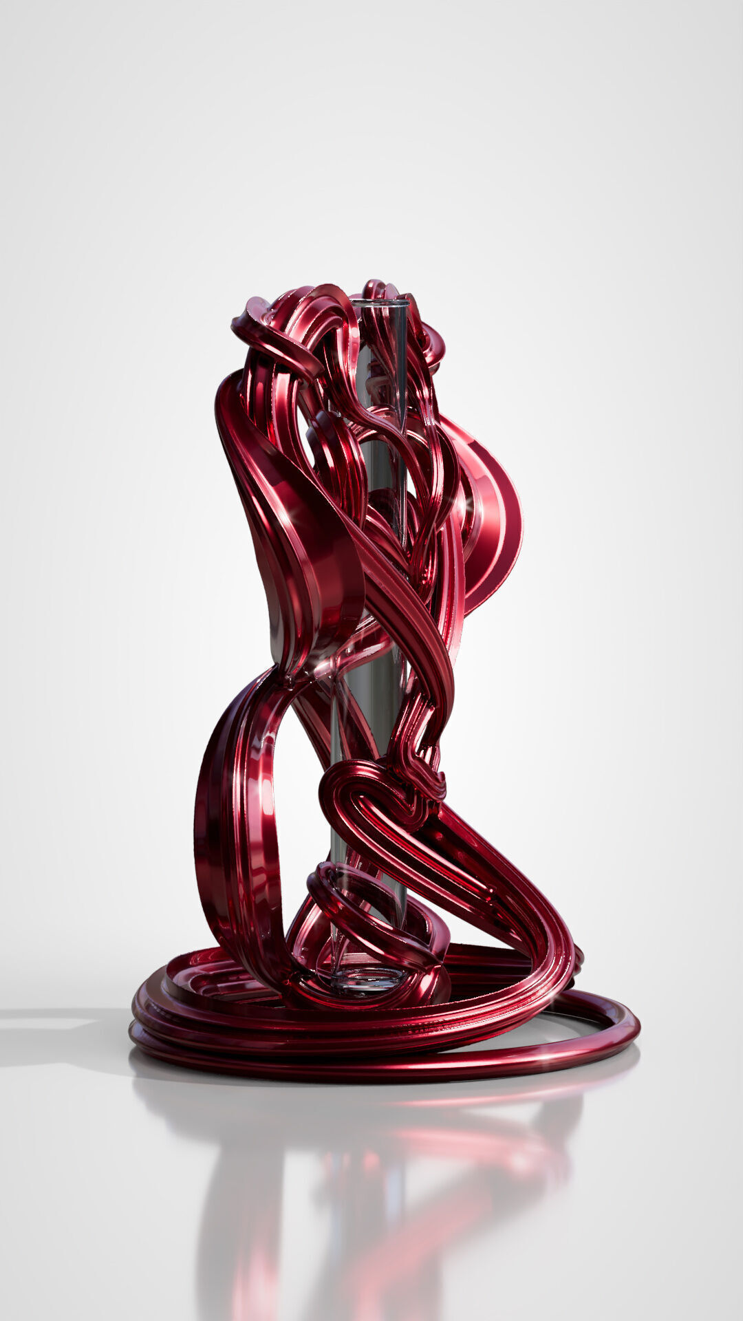 Flame Embrace Vase 3D Printable Sculptural Vessel 3D print model_33
