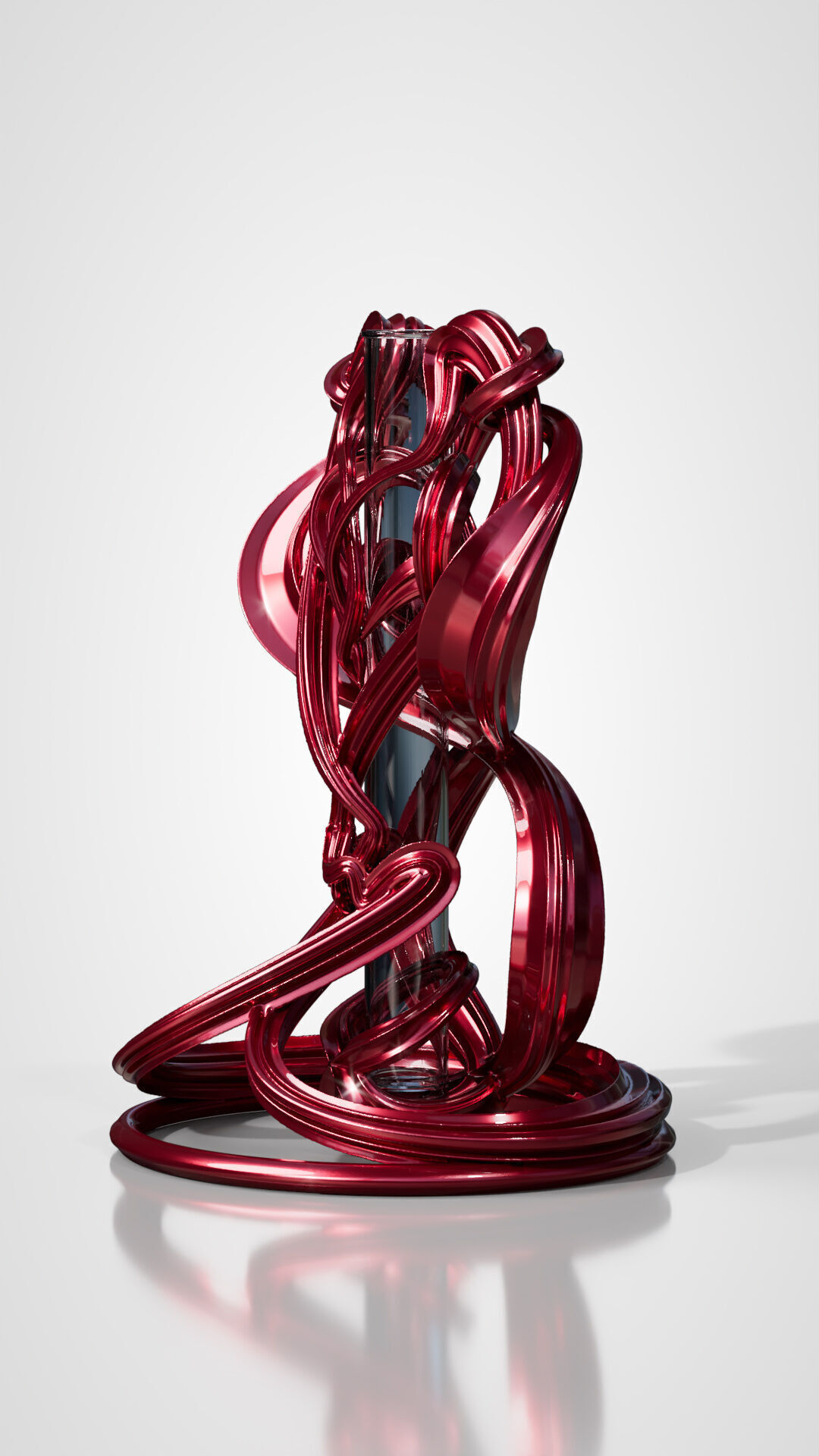 Flame Embrace Vase 3D Printable Sculptural Vessel 3D print model_13