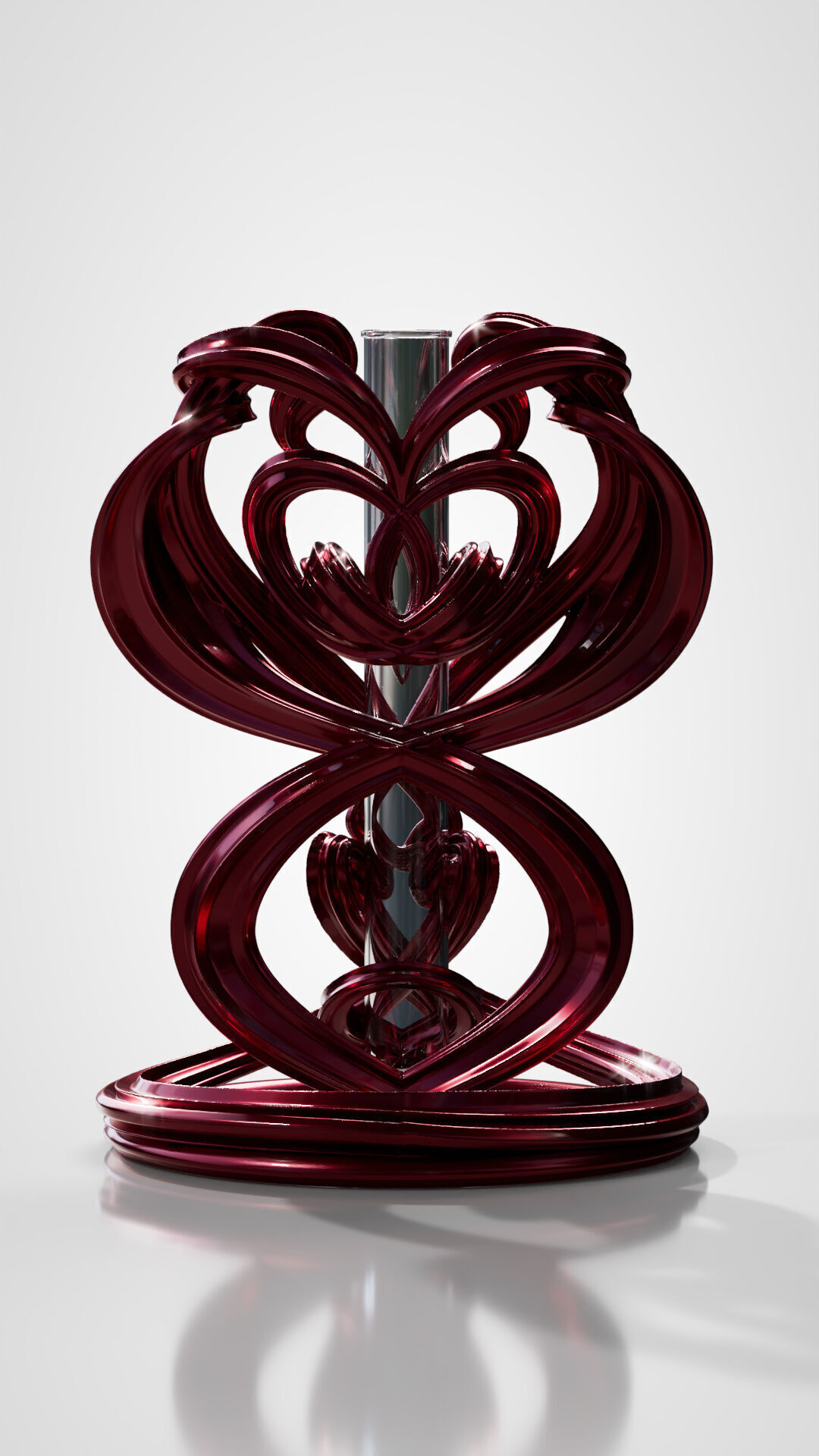 Flame Embrace Vase 3D Printable Sculptural Vessel 3D print model_23