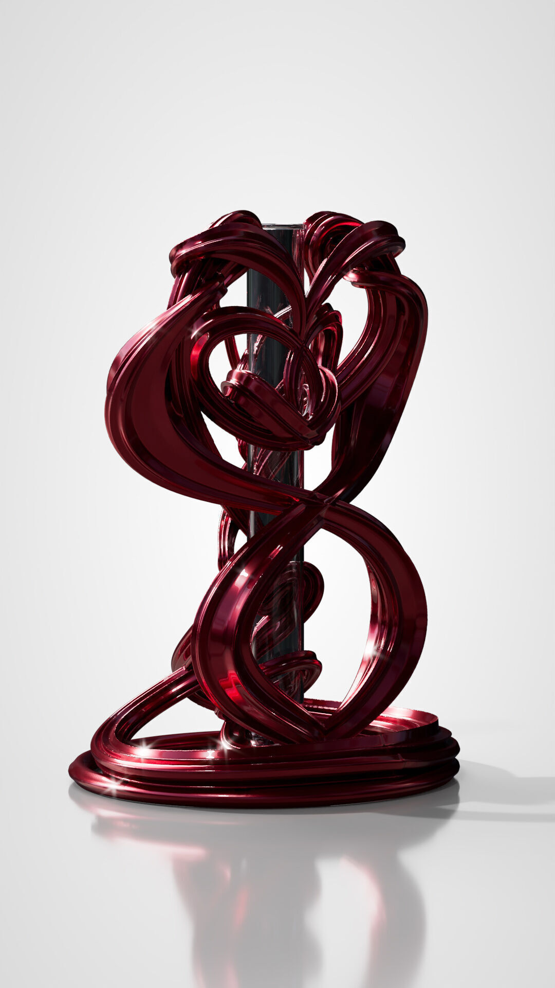 Flame Embrace Vase 3D Printable Sculptural Vessel 3D print model_19