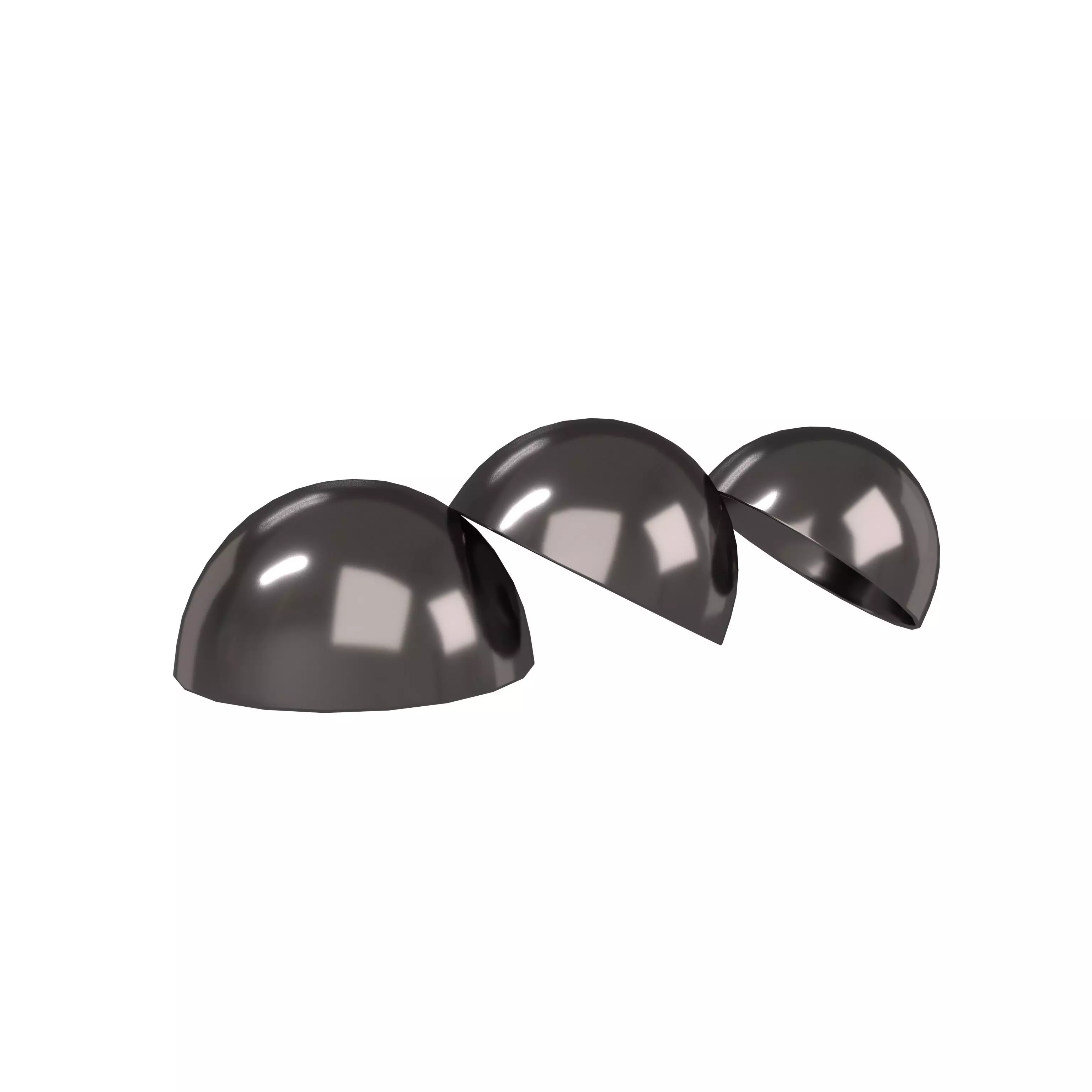 Hollow Hemisphere v1 003 Low-poly 3D model_0