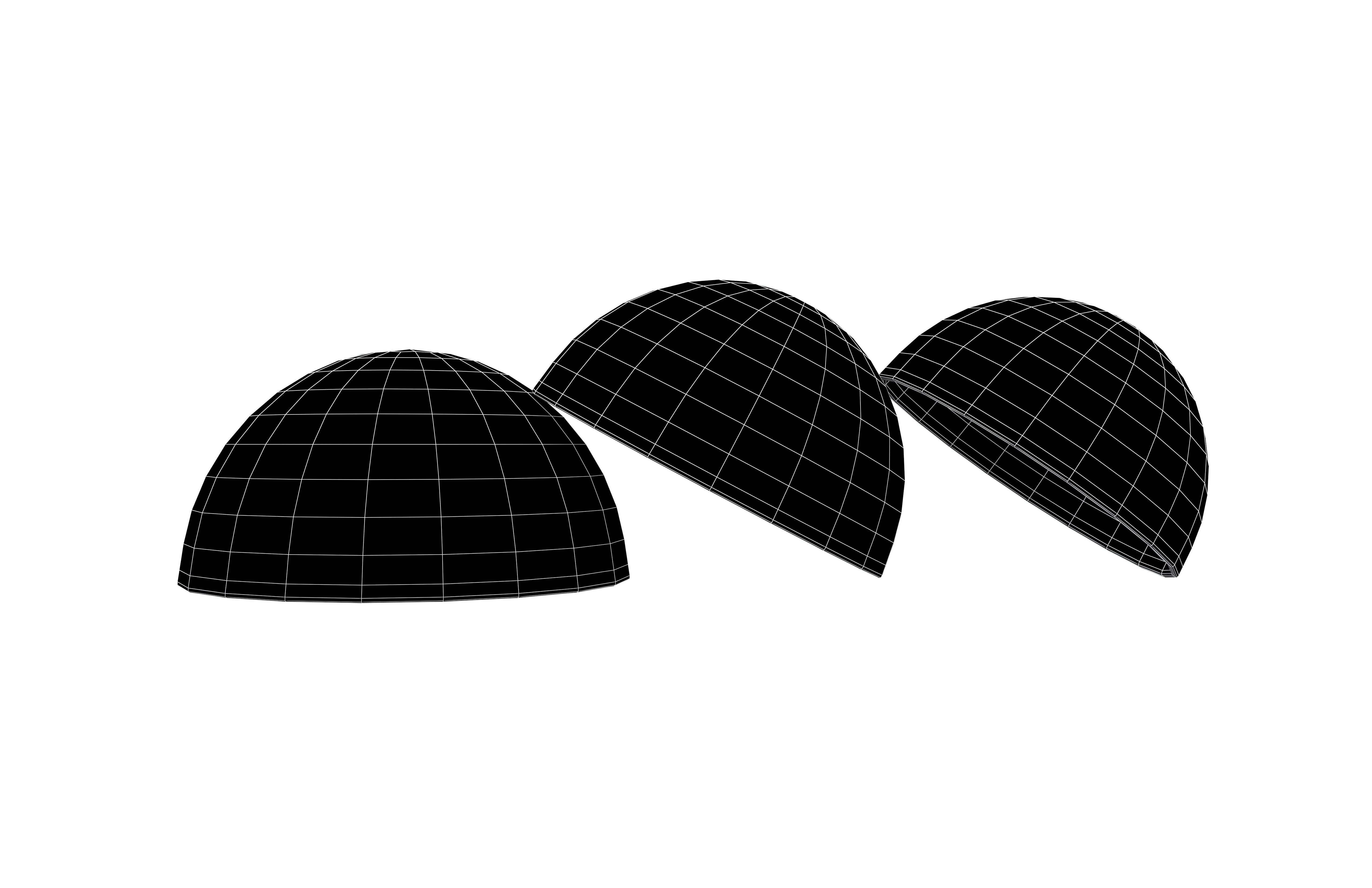Hollow Hemisphere v1 003 Low-poly 3D model_5