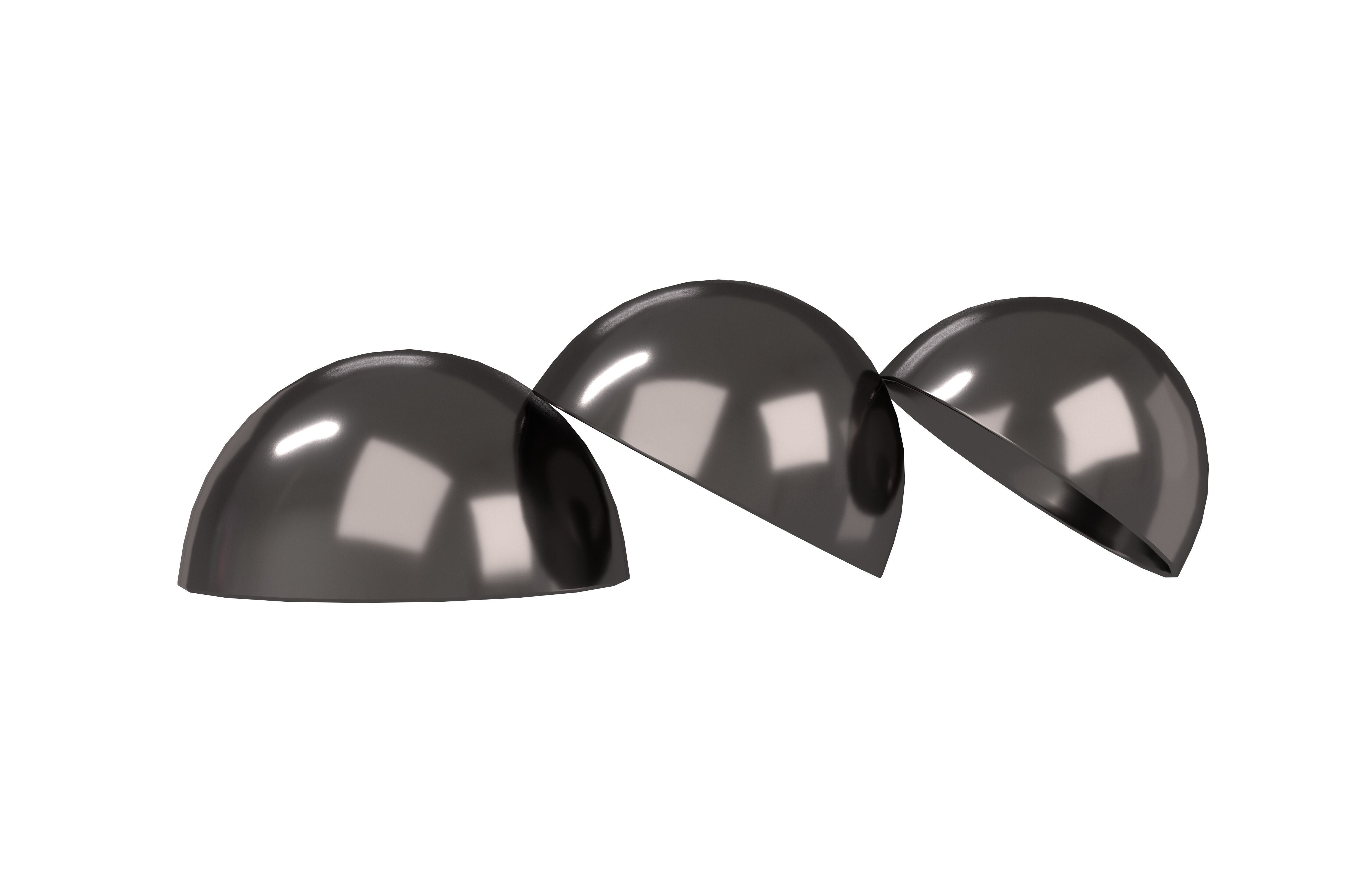 Hollow Hemisphere v1 003 Low-poly 3D model_1