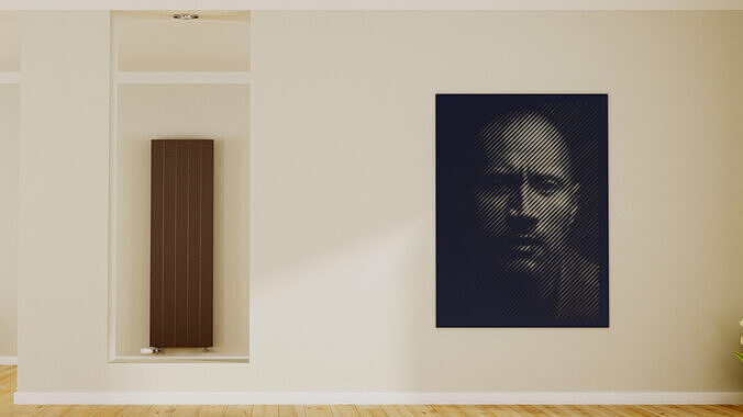 Halftone wall sticker Rock 3D print model