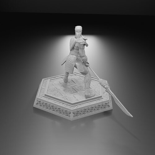 Metin2 3d Print Monk Plate Armour and Glaive Kesis Plaka Zirh 3D print model