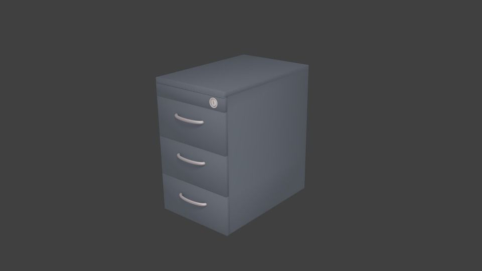 drawers of office Free 3D model_0