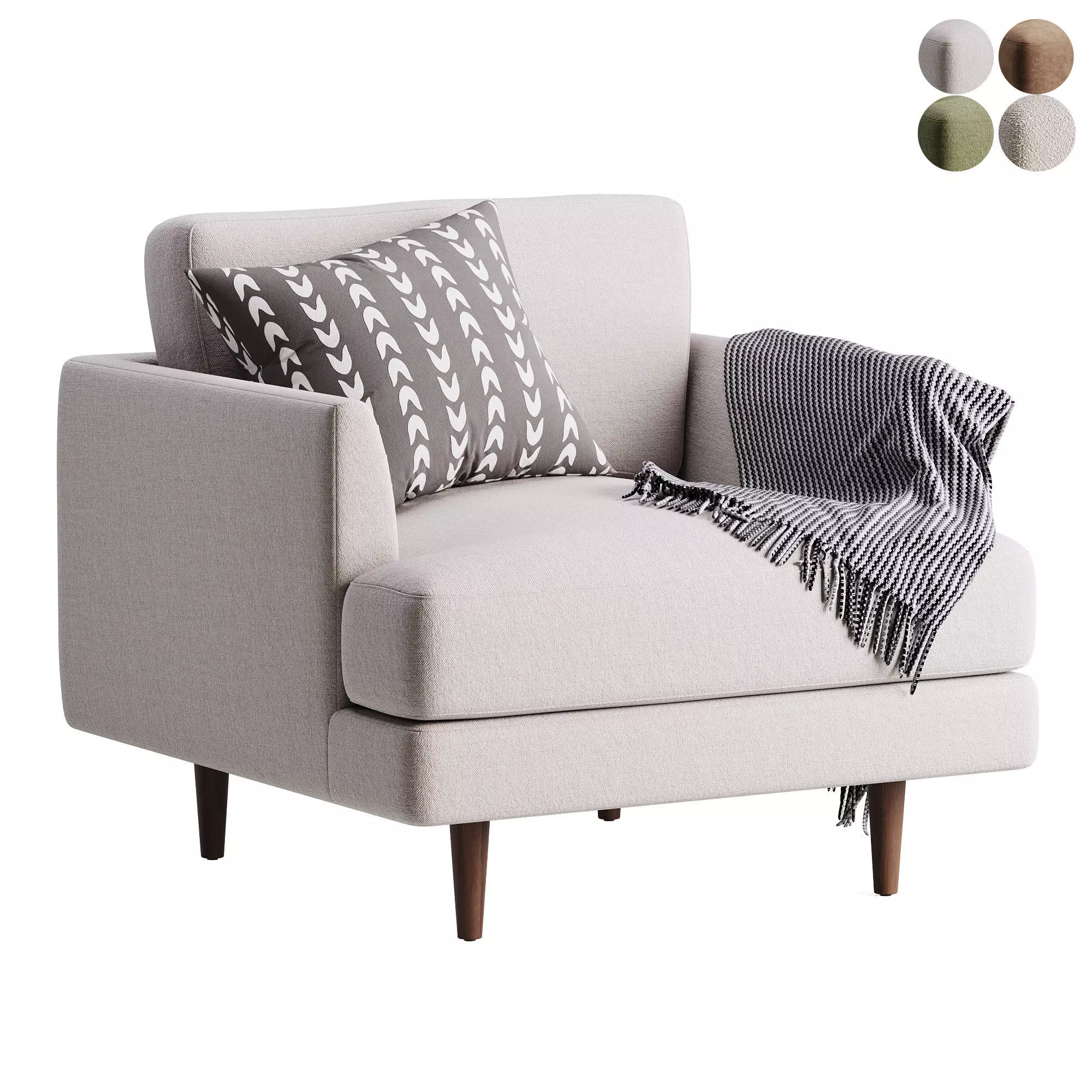 aric single seat sofa 3D model_0