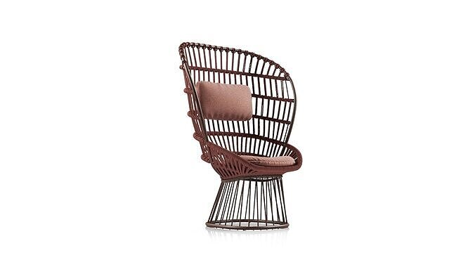 kettal cala armchair metal feet 3D model