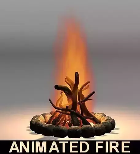 Camp fire 01 3D model
